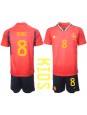 Otroški Nogometna dresi replika Španija Koke #8 Domači SP 2022 Kratek rokav (+ hlače)